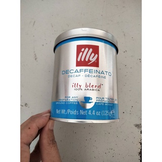 Illy Coffee Decaf 125g อิลลี่ กาแฟคั่วบด เอสเพรสโซ่ ไม่มีคาเฟอีน 125 กรัม