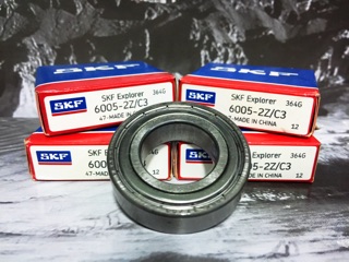 ตลับลูกปืนเม็ดกลมร่องลึก SKF 6005-2Z/C3 ฝาเหล็ก