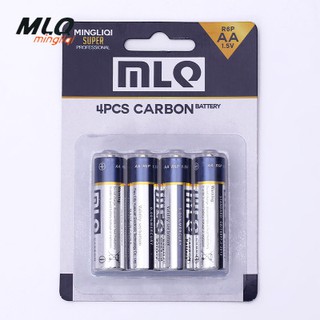 (แผง 4 ก้อน) MLQ ถ่าน AA 1.5V ปราศจากสารปรอท เป็นมิตรกับสิ่งแวดล้อม