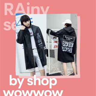 เสื้อโค้ทกันฝน ชุดกันฝนแฟชั่น ชุดกันฝนพร้อมส่ง ชุดกันฝนตัวยาว