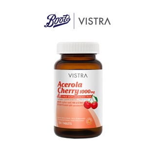 Vistra Acerola Cher1000 150S   วิสทร้า สารสกัดจากอะเซโรร่าเชอร์รี่ 1000 มิลลิกรัม ผลิตภัณฑ์เสริมอาหารวิตามินซีจากธรรมชาติ ช่วยในการต้านอนุมูลอิสระ  ขนาด 150 เม็ด