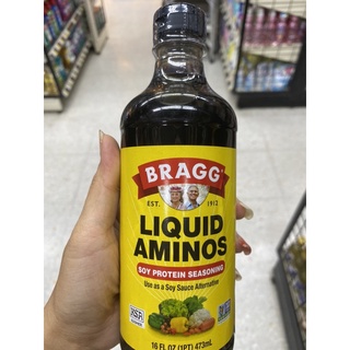 แบรค ซีอิ๊วหมักจากถั่วเหลือง 473 Ml. Bragg Liquid Aimanos Soy Protein Seasoning