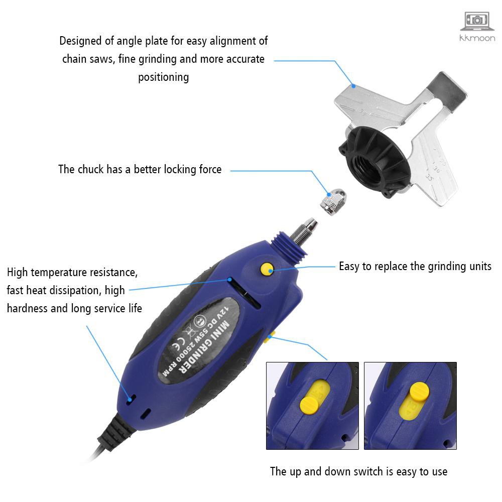 12V Chain Saw Grinding Machine Sharpener Chainsaw Electric Mini ...