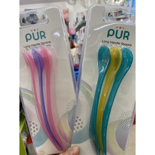PUR ช้อนป้อนอาหารเด็กเล็ก แพ็ค 3 ชิ้น