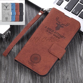 Lwy เคสโทรศัพท์มือถือ ผ้าแคนวาสนิ่ม ฝาพับ ลายกวาง พร้อมช่องใส่บัตร สําหรับ Huawei Mate 20 X 20 Pro Mate 30 Pro Mate 40 Pro Mate 50 Mate 10 Pro Mate 9 Pro