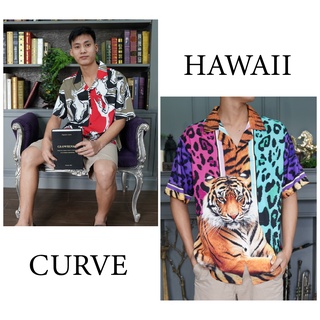 Curve SET60 เสื้อเชิ้ต เสื้อฮาวาย ลำลอง ลายเสือ ปีเสือ แบบแฟชั่น ทรงสวย unisex หญิง ชาย ใส่สบาย ไซส์ S,M,L,XL,2XL