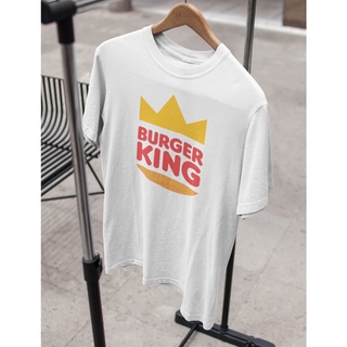 คอตต้อนคอกลมเสื้อยืด Unisex รุ่น Burger King T-Shirt สวยใส่สบายแบรนด์ Khepri 100%cotton comb รีดทับลายได้เลย ไม่ยืดไม่หด