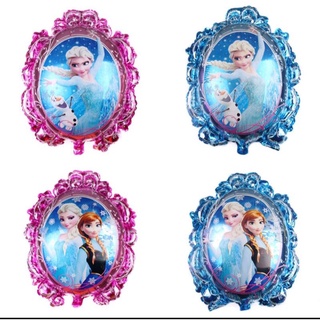 ลูกโป่งเจ้าหญิงเอลซ่า ทรงกระจก สีฟ้า FROZEN Princess Foil Balloon