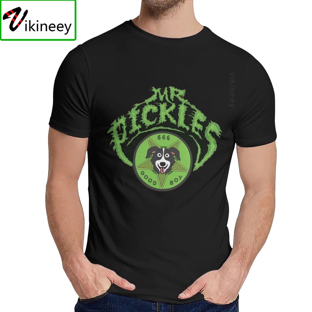เสื้อยืดสีขาวเสื้อยืดคอกลม พิมพ์ลาย Mr Pickles 666 Good Boy สไตล์ฮาราจูกุ ขนาดใหญ่ สําหรับผู้ชาย และ