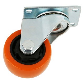 SWIVEL PLATE CASTER WHEEL FITT 747075 3" ORANGE ลูกล้อแป้นหมุน PP FITT 747075 3 นิ้ว สีส้ม ลูกล้อ อะไหล่เฟอร์นิเจอร์ เฟอ