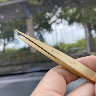 Musthave ปากคีบ ทองเหลือง Brass Tweezer แหนบทองเหลือง ช่างนาฬิกามืออาชีพ งาน Hi-End