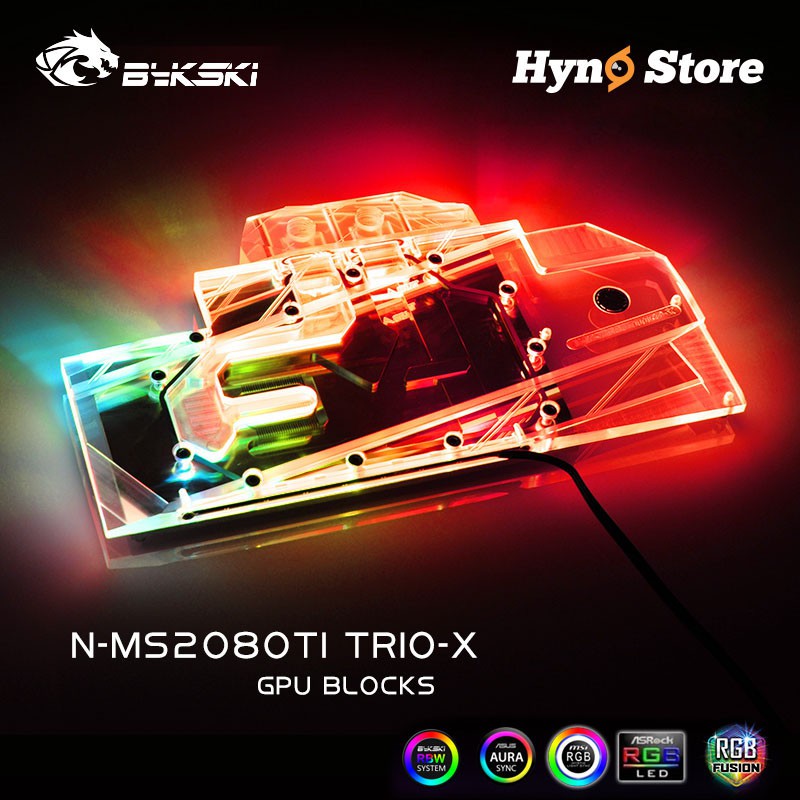 บล็อก VGA Bykski N-MS2080TI TRIO-X MSI 2080Ti เครื่องทําน้ําเย็นแบบกําหนดเอง - Hyno Store