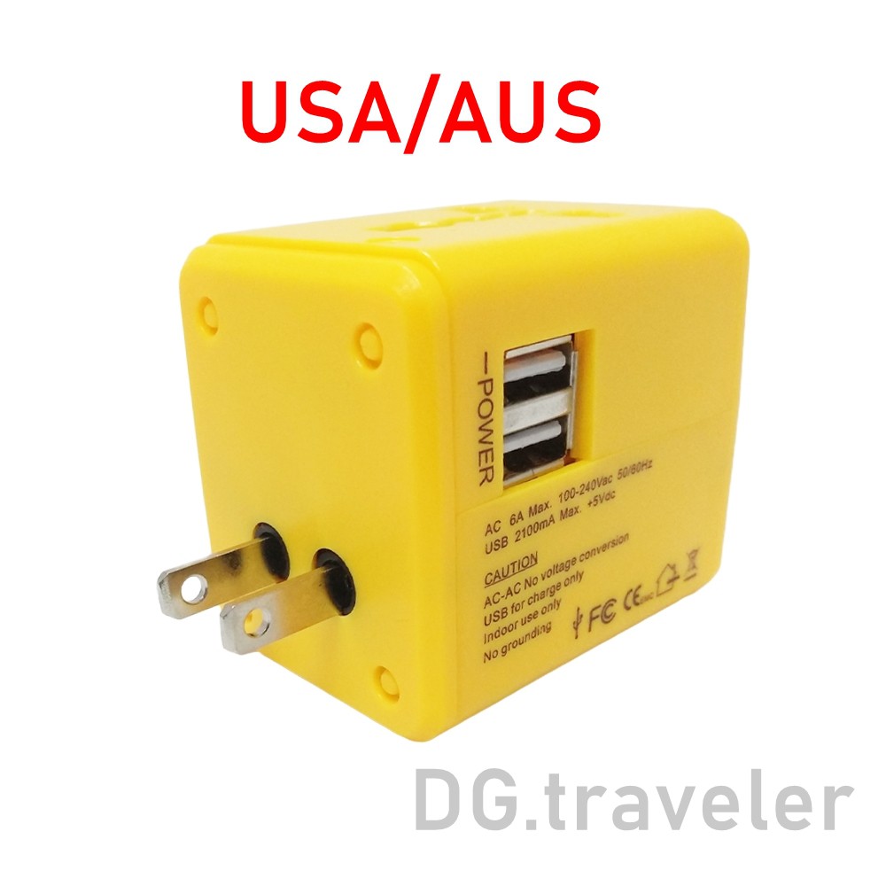 Promotion TravelAdapterปลั๊กต่างประเทศ4in1 รุ่น 1 USB และ รุ่น 2 USB