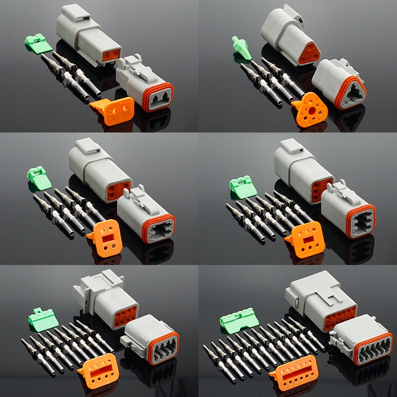 1 ชุด DT conector DT06-2S/DT04-2P 2P 3P 4P 6P 8P 12P กันน้ําไฟฟ้าสําหรับมอเตอร์รถยนต์รถบรรทุกพร้อม p