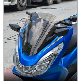 ชิวเว้าหลบแฮนด์มงกุฏ PCX160 PCX2021-2023 PCX 2017, 2018-2020 ชิวหน้า PCX160 PCX150 ชิวแต่ง งานเลเซอร์ อะคริลิค