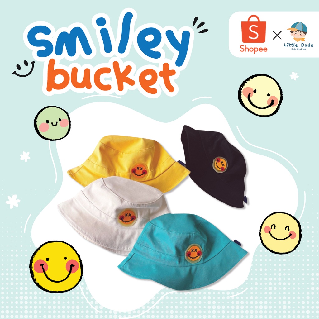 หมวกบัคเก็ต bucket หมวกเด็ก smiley bucket