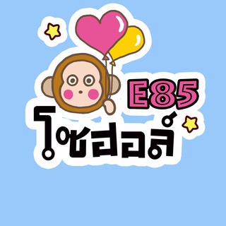 THS38 สั่งทำ สติ๊กเกอร์ ติดถังน้ำมัน โซฮอล์E85 สติ๊กเกอร์ติดรถ สติ๊กเกอร์แต่งรถ
