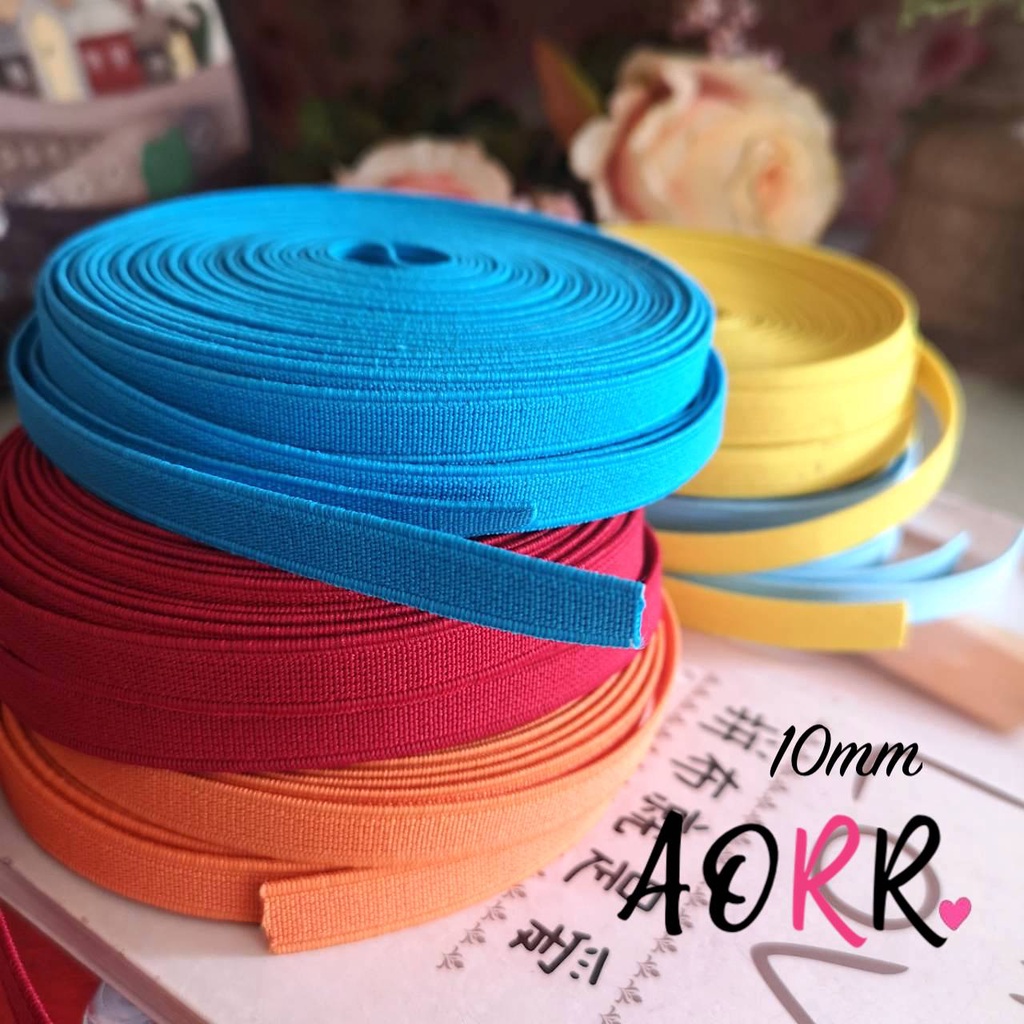 10mm ยางยืด ยางยืดเอนกประสงค์ ขนาด 10 มิล x (แบ่งตัดความยาว 540 เซนติเมตร) 10mm Rubber Elastic Braid Cord