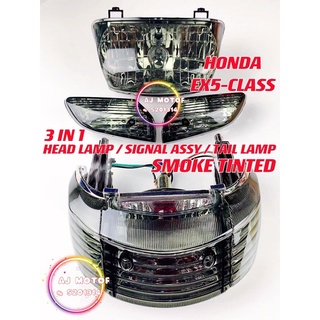 ชุดไฟหน้าควัน พร้อมหลอดไฟท้าย LED เคลือบเงา สําหรับ HONDA EX5 1 ชุด