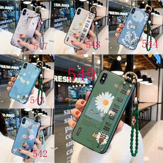 สไตล์การทาสี ดอกเดซี่ Case OPPO Reno7Z A15 A15S Reno5 Reno4 Pro Reno 7Z 5G 7 7Pro 4 4Pro 5 5Pro กรณีโทรศัพท์ Cute Daisy Soft TPU Cover ให้ของขวัญ ลูกปัด