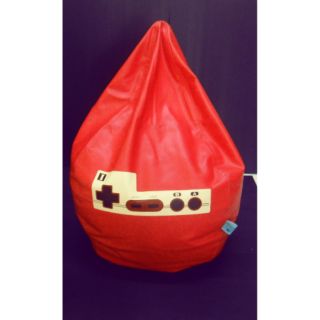 [พร้อมส่ง] Bean Bag เก้าอี้เม็ดโฟม-เก้าอี้ BeanBag ลายเกม size: S หนังเทียม PVC สีแดงสดลาย Joy Game
