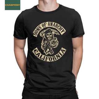 เสื้ เสื้อยืด ผ้าฝ้าย พิมพ์ลาย Sons Of Anarchy Motorrad แฟชั่นสําหรับคู่รักS-5XL