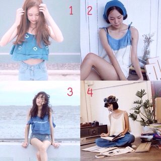 Summer crop เสื้อครอปสายเดี่ยว