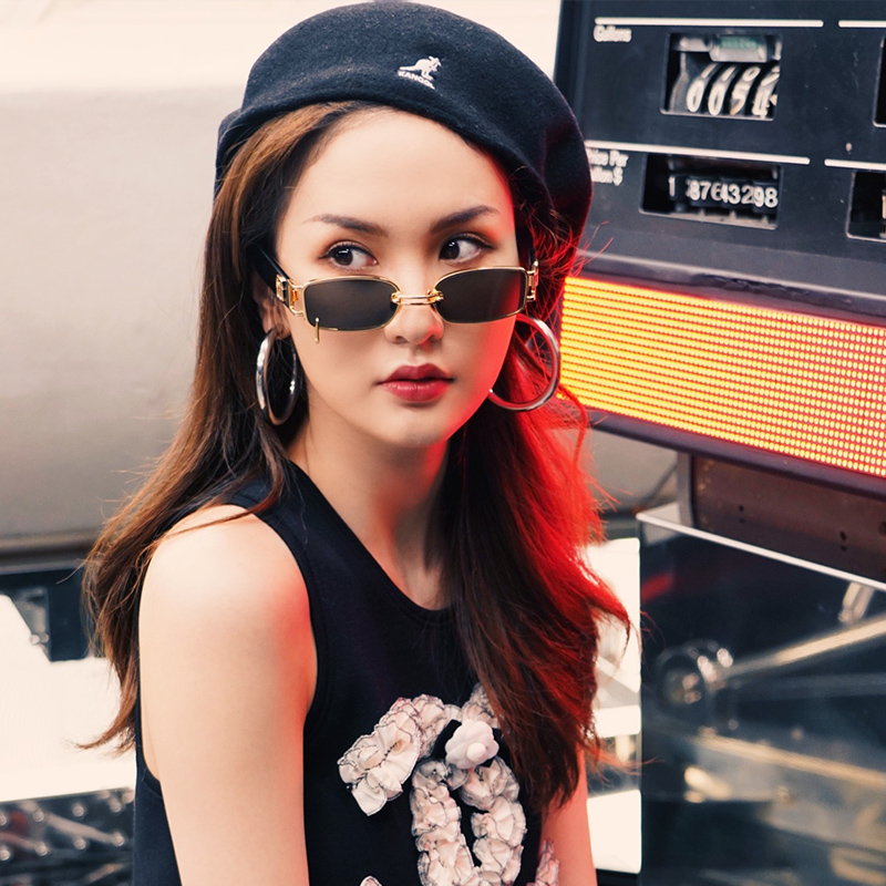【HENGHA】COD แฟชั่นสไตล์เกาหลีสำหรับผู้หญิงแว่นกันแดดสไตล์ย้อนยุคสำหรับผู้หญิงแว่นตาป้องกันรังสี