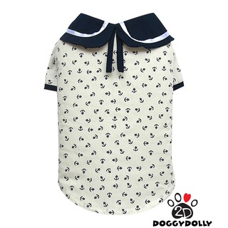 Pet cloths -Doggydolly  เสื้อผ้าแฟชั่น เสื้อผ้าสัตว์เลี้ยง เสื้อผ้าหมาแมว เสื้อยืด เสื้อเชิ๊ต สมอเรือ ไซส์ 1-9 โล  S101