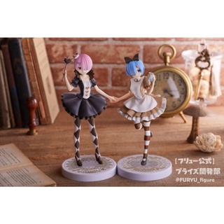 ของแท้💯🇯🇵rem ram furyu Re: Zero -Starting Life in Another World-: Rem Ram SSS Figure in Wonderland Antique Ver.