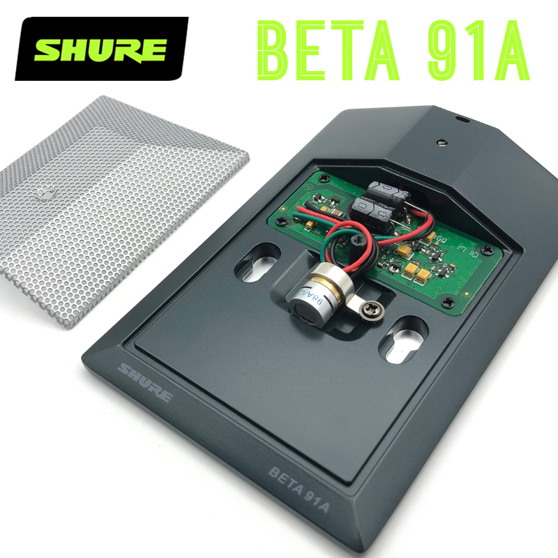 SHURE BETA-91Aเครื่องดนตรีกลองเบสไมโครโฟนคอนเดนเซอร์มืออาชีพแบบมีสายไมโครโฟนสำหรับเครื่องดนตรี Vu4W