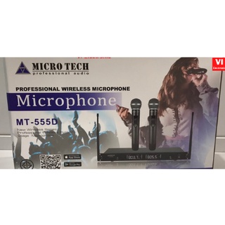 ไมโครโฟนแบบไร้สายMICRO TECH MT-555Dใช้ย่านความถี่UHF803 – 806MHz