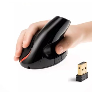 เมาส์แนวตั้งแก้อาการปวดข้อมือ เม้าส์ไร้สาย Vertical mouse Ergonomic Wireless Mice