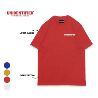 เสื้อยืดผ้าฝ้ายพิมพ์ลายขายดี ♗✟UNIDENTIFIED* Essential "Red" Oversized Tees by The Union Brand.