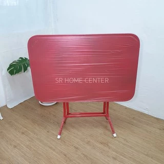 โต๊ะพับเหล็ก [5สี] 3ฟุต สีพาทเทลสวยมาก เหล็กหนาพิเศษ