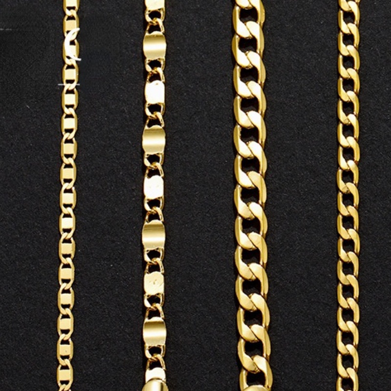 สร้อยคอลายทองคำ 18K สำหรับทั้งชายและหญิง ทำจากเงิน S925 พร้อมจี้ หลากสไตล์ให้เลือก ราคา ถูกที่สุด ดีลบีเคเค แกลเลอรีภาพที่ 3