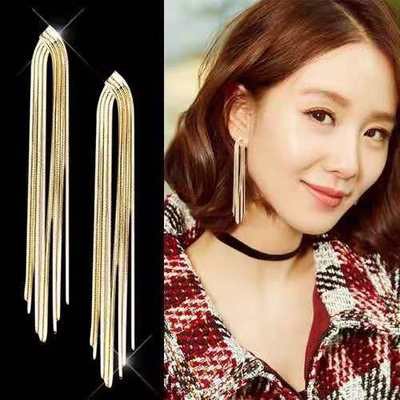 พร้อมส่ง ต่างหู ตุ้มหูแฟชั่น ต่างหูออกงาน ระย้า ต่างหูพู่ หรูหรา เงินแท้ S925 ประดับเพชรเลื่อม