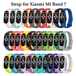 สายนาฬิกาข้อมือซิลิโคน แบบเปลี่ยน สําหรับ Xiaomi Mi Band 7 Miband 7 6 5 NFC