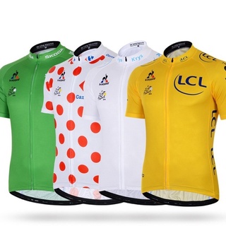 เสื้อกีฬาแขนสั้น ลายทีม Tour De France เหมาะกับใส่ขี่จักรยานกลางแจ้ง แฟชั่นฤดูร้อน สําหรับผู้ชาย และผู้หญิง 2022