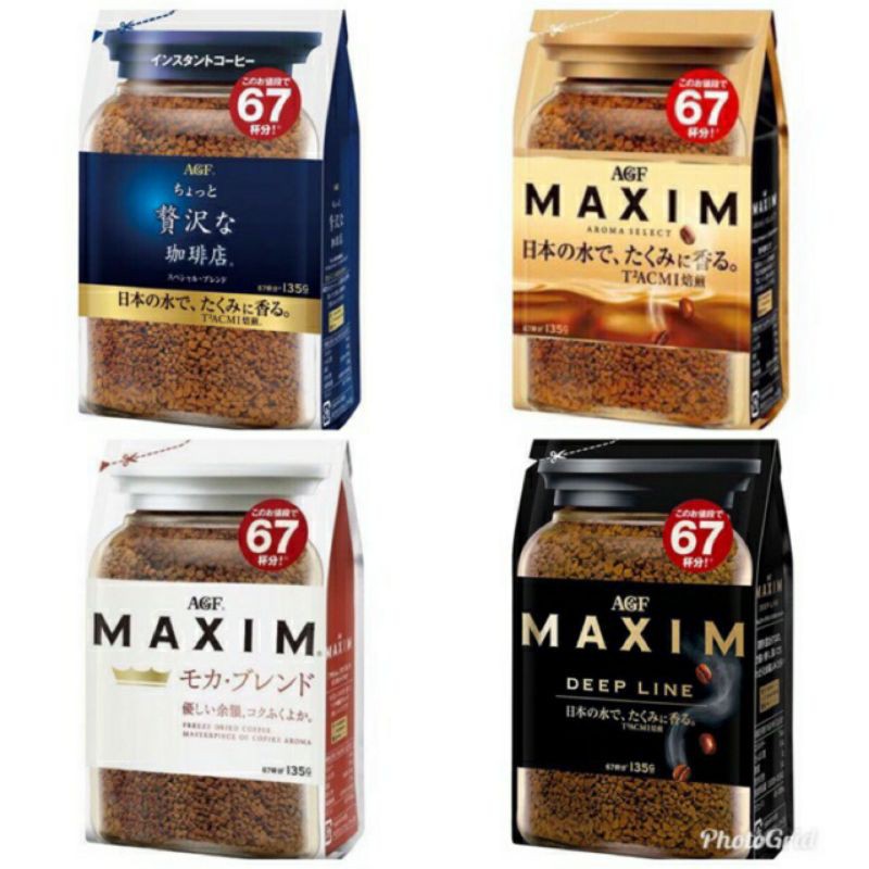 [ 1 ขวด ] 12 กาแฟ AGF Maxim Coffee Mocha / Deep line / aroma select / Luxury Blend
