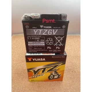 แบตเตอรี่ Yamaha รุ่น YTZ6V ขนาด 12โวลต์ Battery 4 แอมป์แท้ สามารถใส่ได้ทั้ง Honda และ Yamaha