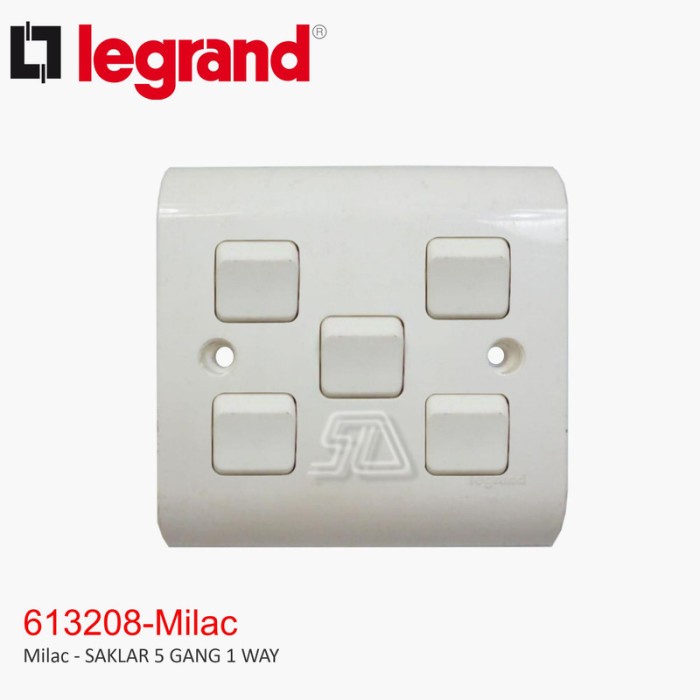 LEGRAND MILAC 5 GANG 1 WAY SWITCH