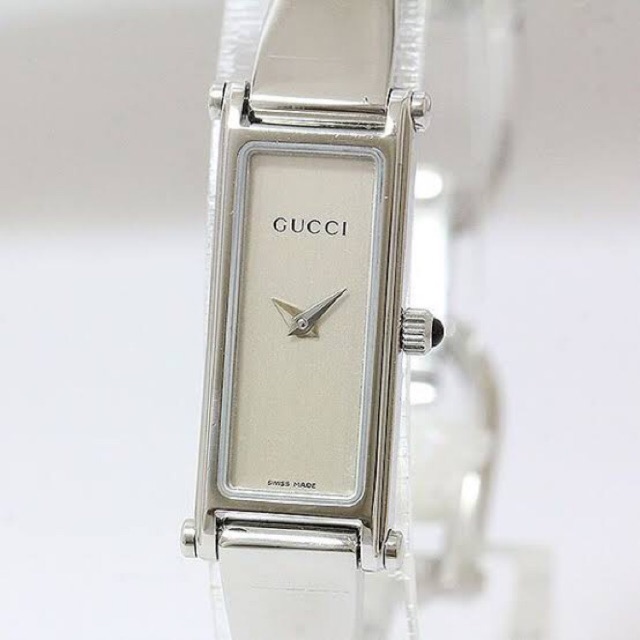 GUCCI (Gucci) กำไลข้อมือนาฬิกา 1500 L เงินหมุนเหล็กกล้าไร้สนิม (เหล็กกล้าไร้สนิม) ผลึกผู้หญิง [Pre] Watch