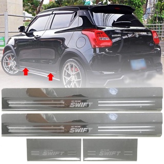 สคัพเพลท สแตนเลส ชายบันได รุ่น SUZUKI สวิฟท์ ชายบันได ซูซูกิ SWIFT ปี 2018-2020  ชุป โครเมี่ยม จำนวน 4 ชิ้น