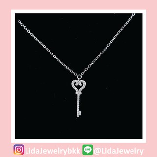 สร้อยคอเงินแท้ Key To My Heart ♡Lida Jewelry ของขวัญ