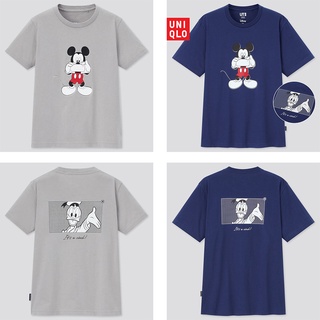 【hot tshirts】เสื้อยืดใหม่UNIQLO เสื้อยืด MICKEY MOUSE UT ลายมิกกี้เมาส์ ของแท้ 100% สีน้ำเงิน (สินค้าใหม่ พร้อมป้าย บรรจ