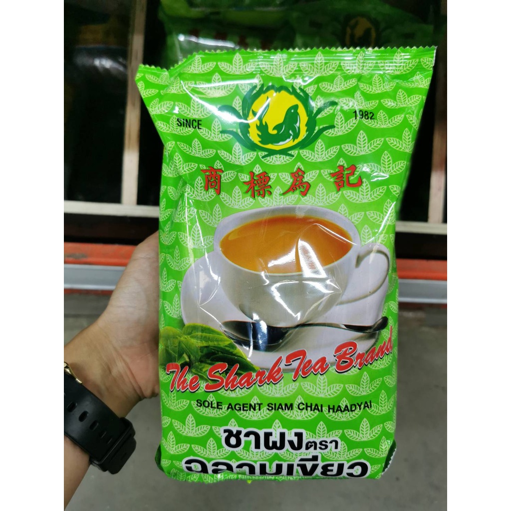 ชาฉลามเขียว​ ชาผงตราฉลามเขียว 400 กรัม