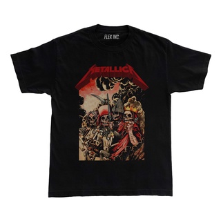 เสื้อยืด แบบหนา พิมพ์ลาย Metallica Band Metal Heavy Metal The Four Horseman สําหรับผู้ชาย