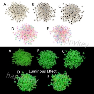 Hap ลูกปัดตัวอักษรอะคริลิคเรืองแสงในที่มืด 7 มม . 100 ชิ้น