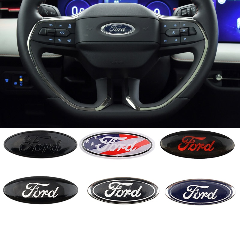 1 สติกเกอร์โลโก้ ติดพวงมาลัยรถยนต์ สําหรับ Ford F150 F250 F350 Edge Explorer Ranger Focus Escape Fiesta